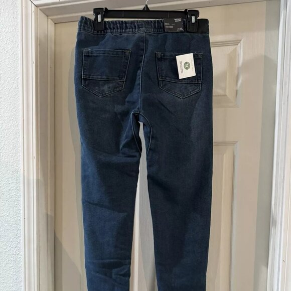 Silver Jeans Co. Youth Sz 12 Flannel Lined Nathan Skinny Fit Drawstring Waist - Picture 1 of 9